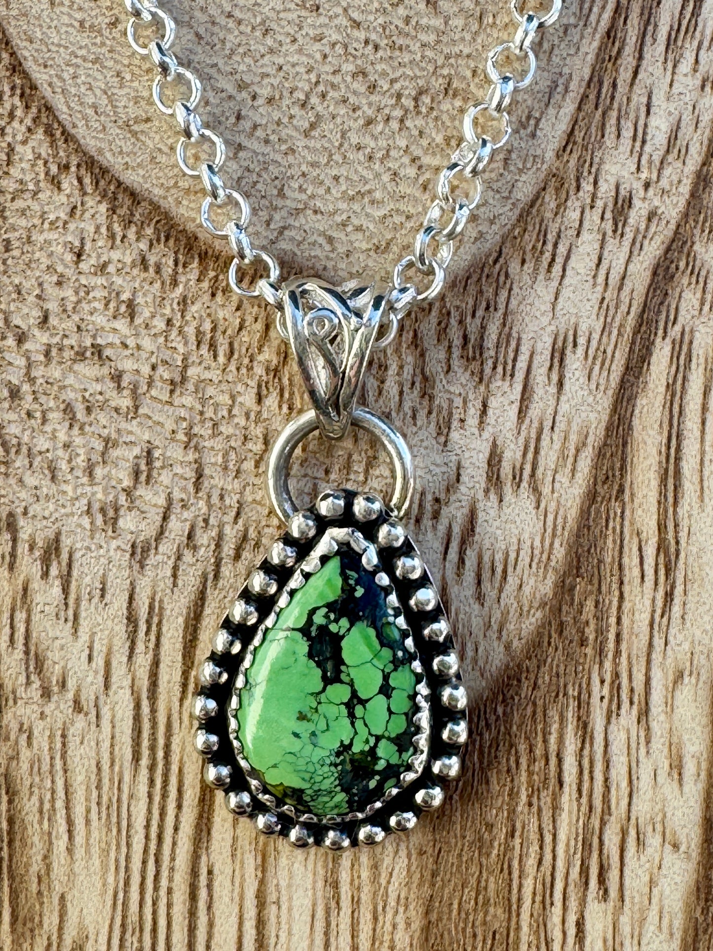 Black and Green Hubei Turquoise Necklace