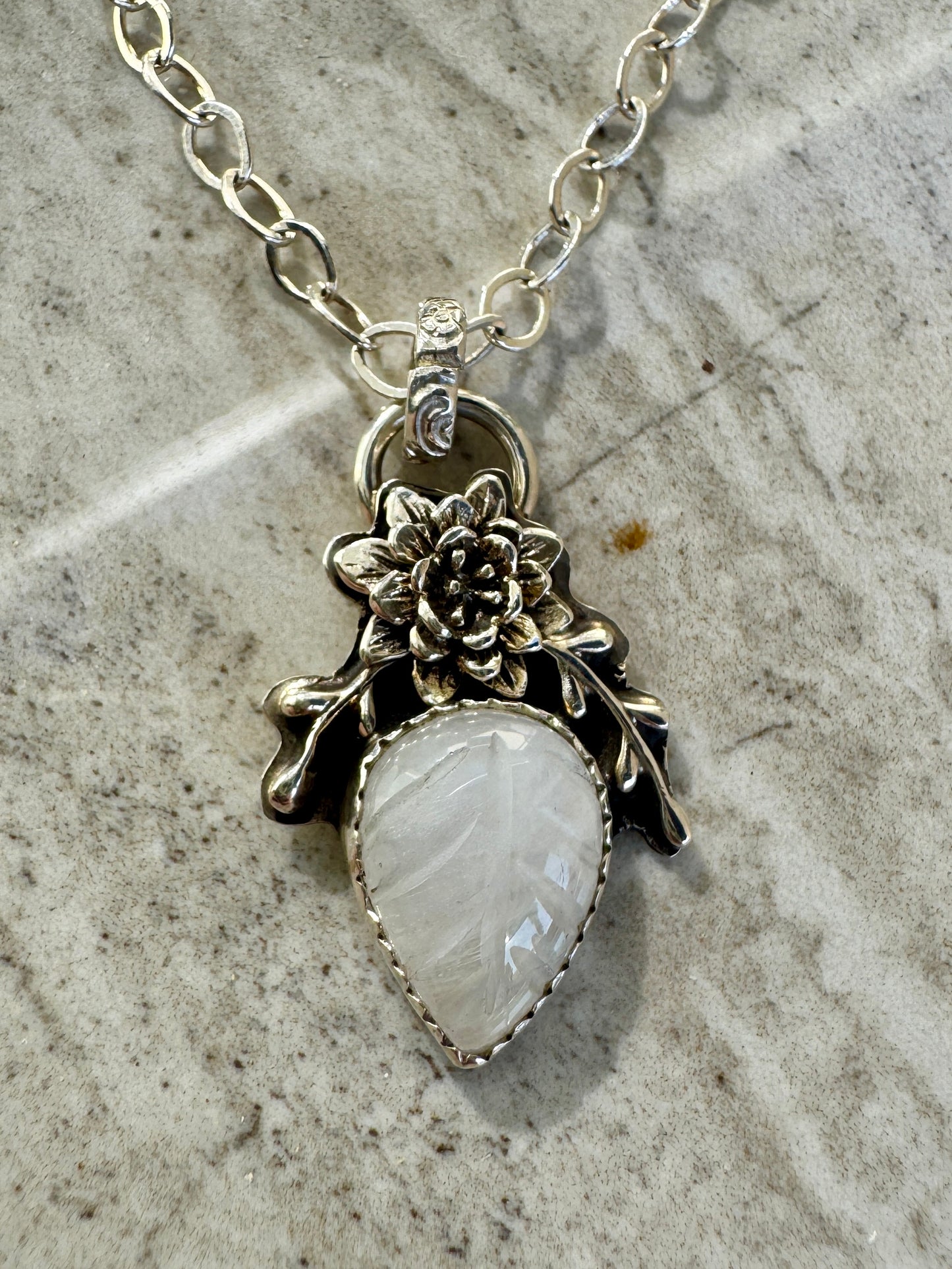 Rainbow Moonstone Necklace