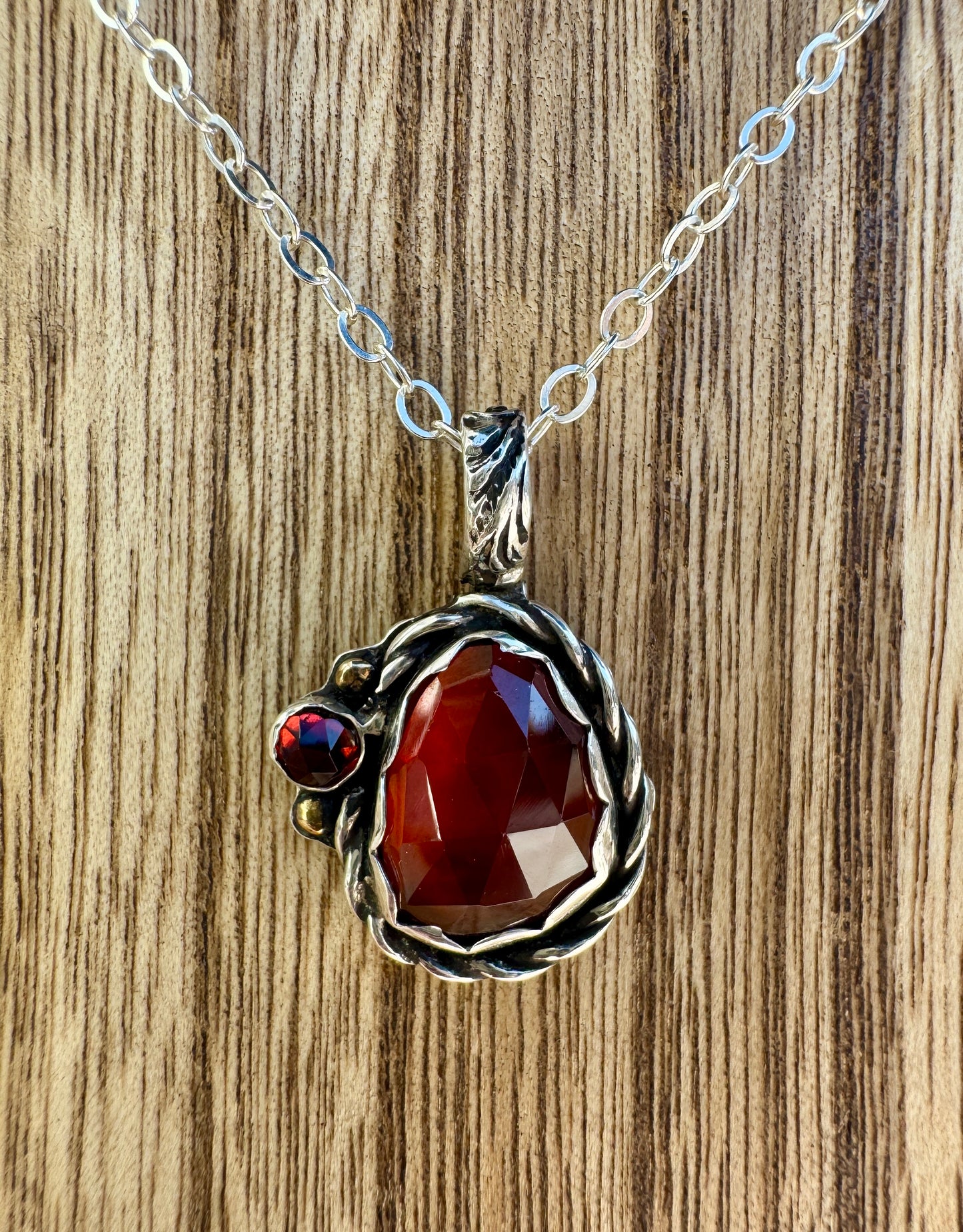 Natural Hessonite Garnet Necklace