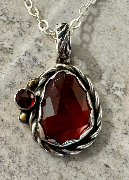 Natural Hessonite Garnet Necklace