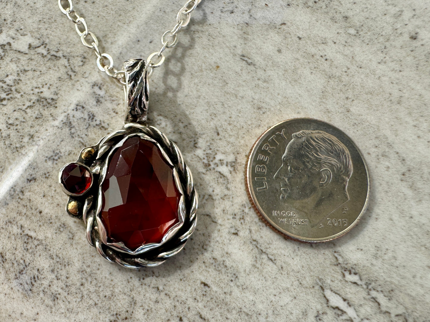 Natural Hessonite Garnet Necklace