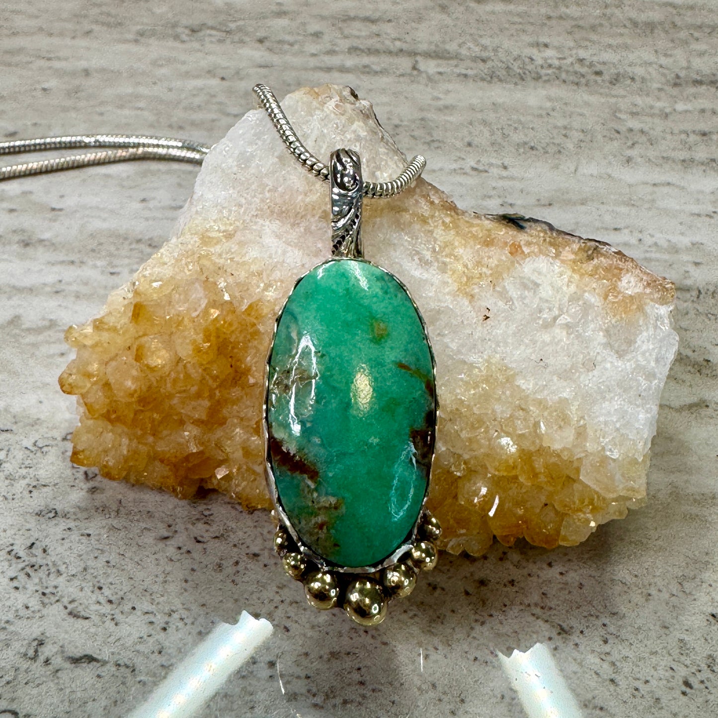 Chrysoprase Stone Necklace