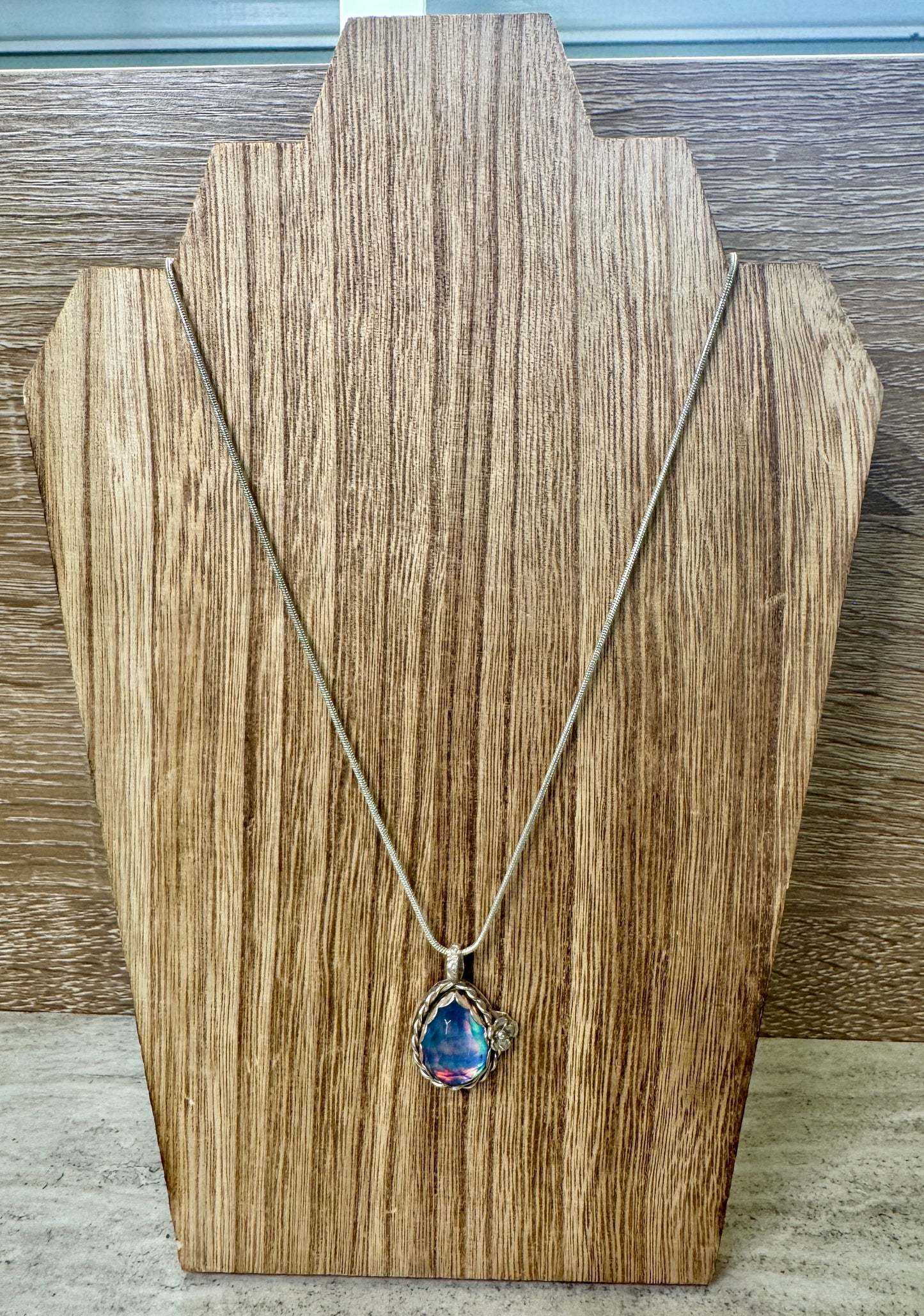 Aurora Opal Doublet Necklace