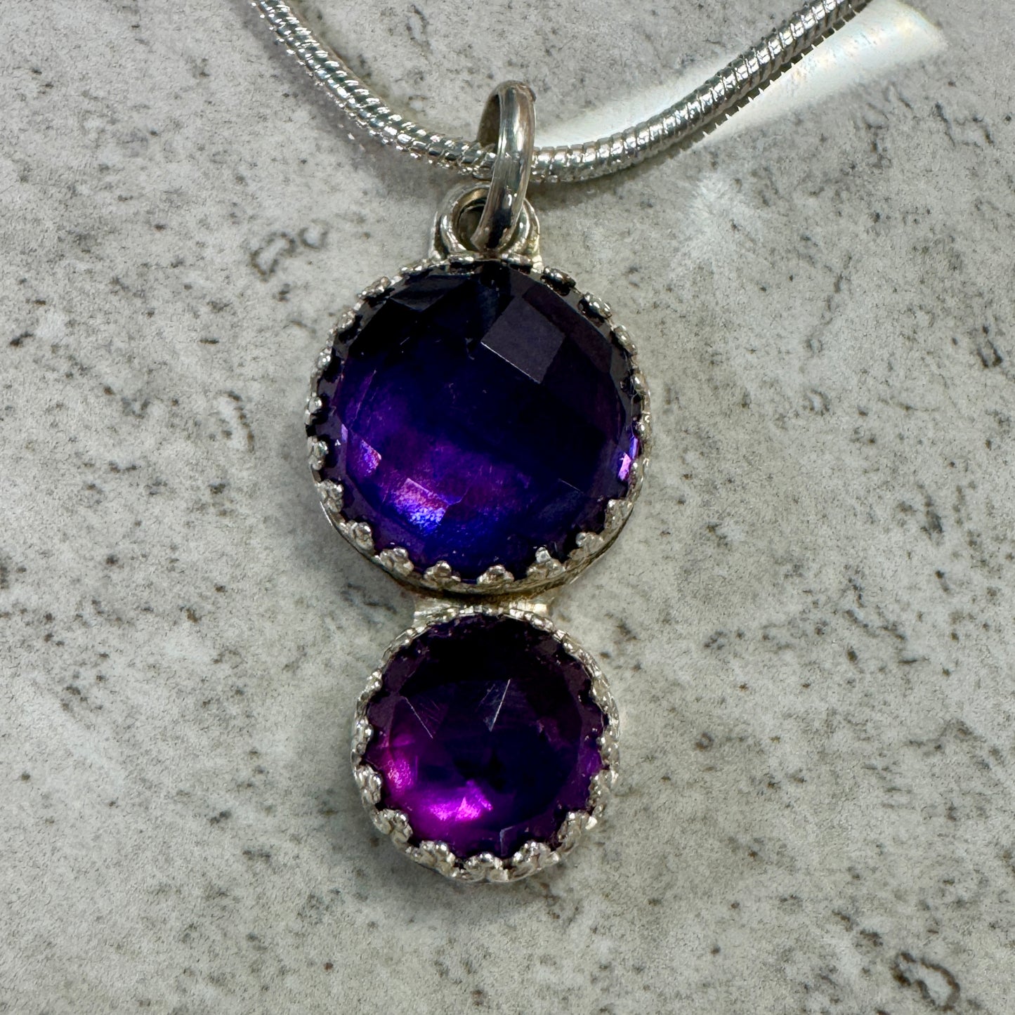 Double Amethyst Necklace