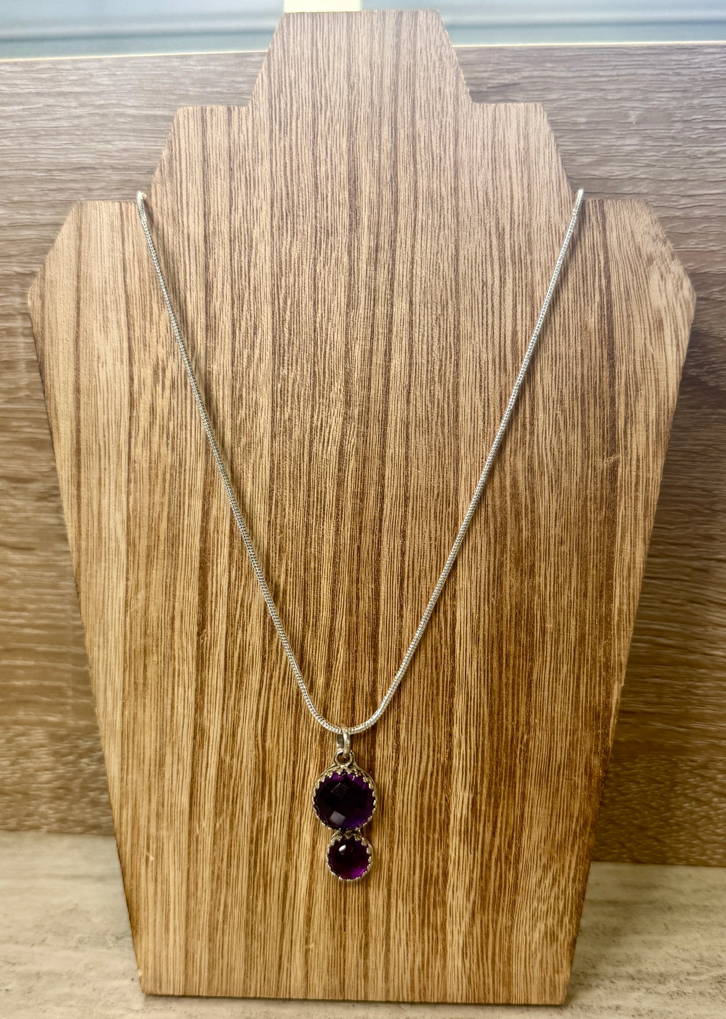 Double Amethyst Necklace