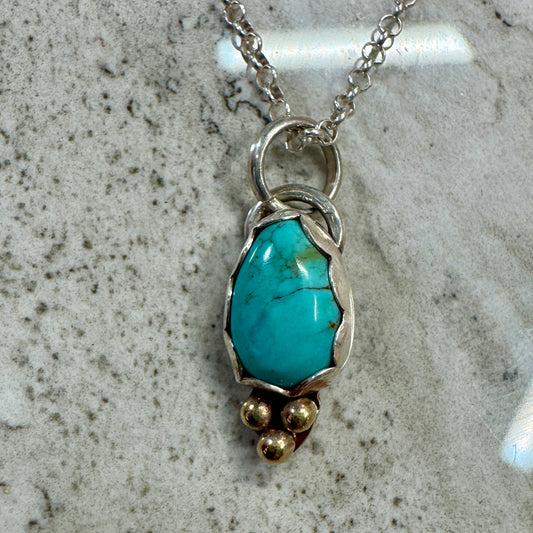 Natural White Water Turquoise Necklace